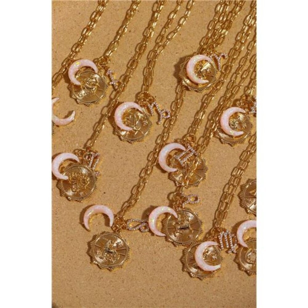 Constellation and Moon Pendant Copper Necklace